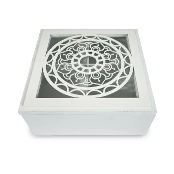 Decorative box Versa Mandala MDF Wood 20 x 8 x 20 cm