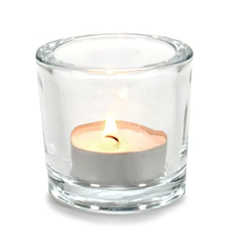 Candleholder Transparent Glass 6,5 x 6 x 6,5 cm...