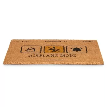 Doormat Airplane Mode Yellow Natural 60 x 1 x 40 cm (12... 2
