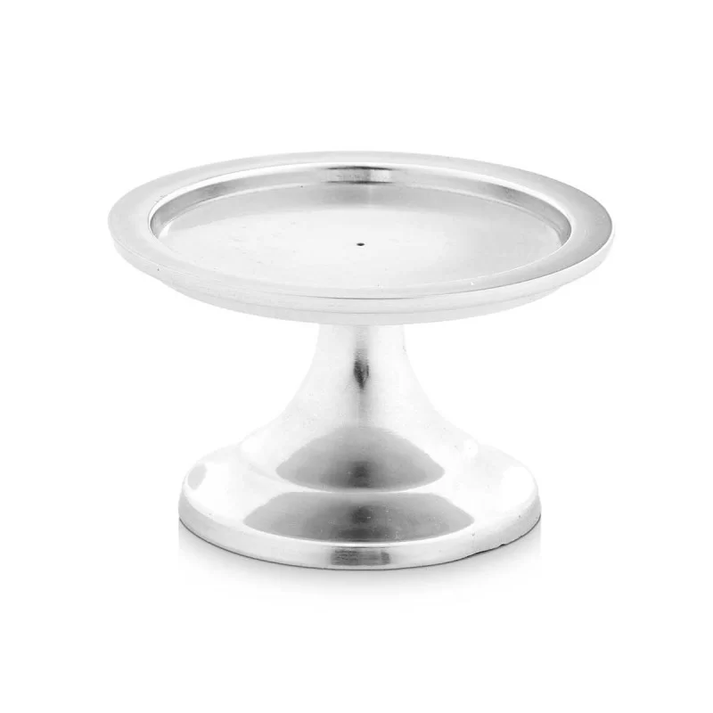 Candle Holder Silver Aluminium 10 x 6 x 10 cm...