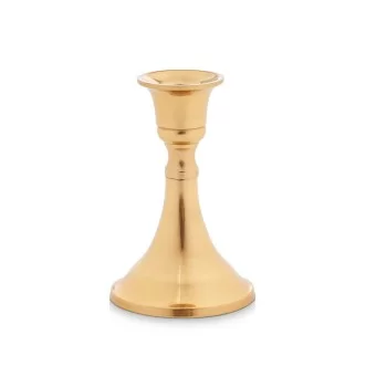 Candle Holder Golden Aluminium 5 x 11 x 9 cm (12 Units) 2