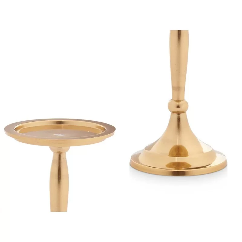 Candle Holder Golden Aluminium 10 x 17 x 8,5 cm...