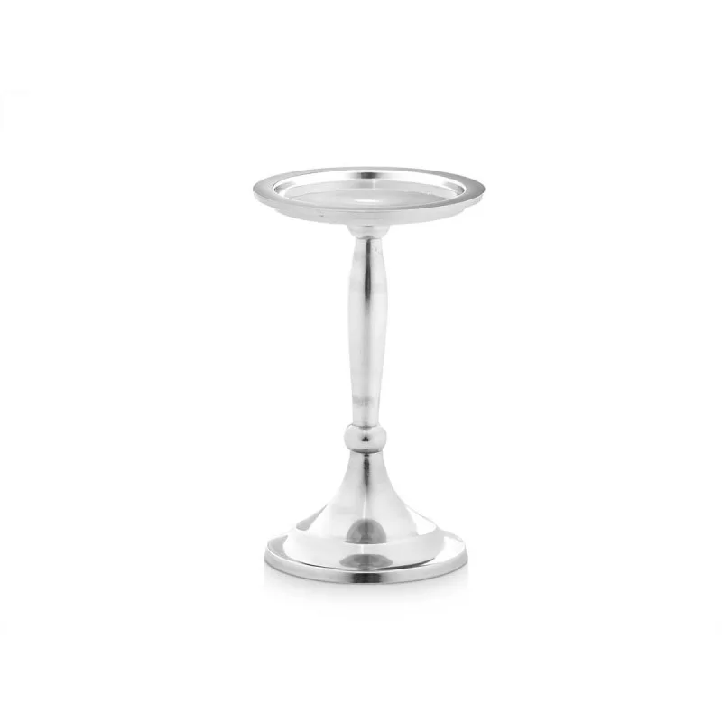 Candle Holder Silver Aluminium 10 x 17 x 8,5 cm...