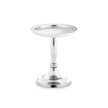 Candle Holder Silver Aluminium 10 x 12 x 10 cm (8 Units) 2