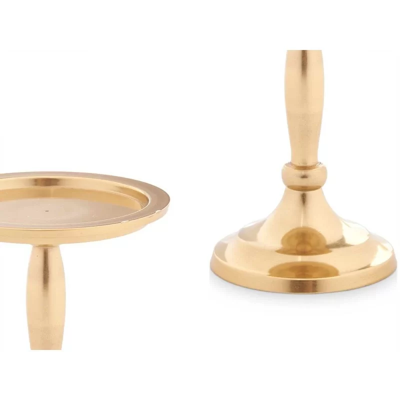 Candle Holder Golden Aluminium 10 x 12 x 10 cm...