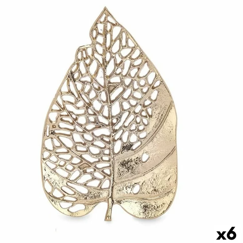 Decorative Figure Sheet Golden Metal 31 x 3,7 x 20 cm (6 Units)