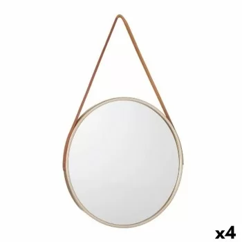 Wall mirror Brown champagne Crystal Polyskin 45 x 45 x 3...