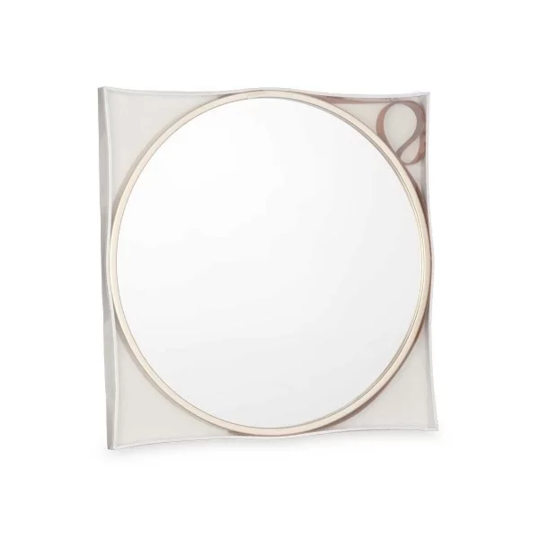Wall mirror Brown champagne Crystal Polyskin 45 x 45 x 3 cm (4 Units)