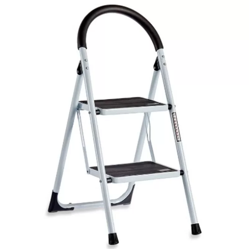 Folding ladder White Black Grey Metal 38 x 50 x...