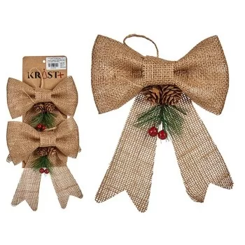 Christmas Decorations Set Lasso Brown Red Green Natural... 2