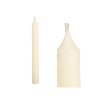 Candle Set Cream 2 x 2 x 20 cm (12 Units) 2