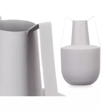 Vase With handles Grey Steel 14 x 24 x 14 cm (6 Units) 2