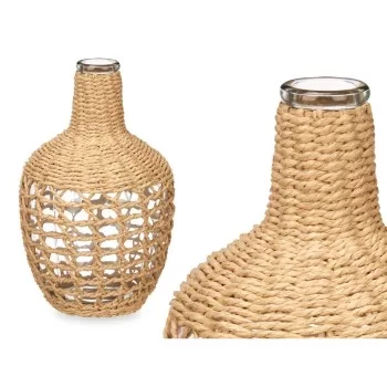 Decorative container Brown Crystal 17 x 31 x 17 cm (4 Units) 2