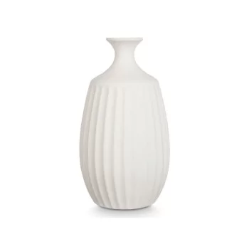 Vase White Ceramic 21 x 39 x 21 cm (2 Units) 2