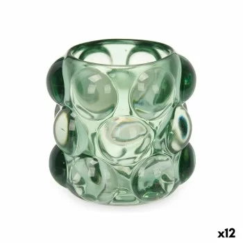 Candleholder Microbeads Green Crystal 8,4 x 9 x 8,4 cm...