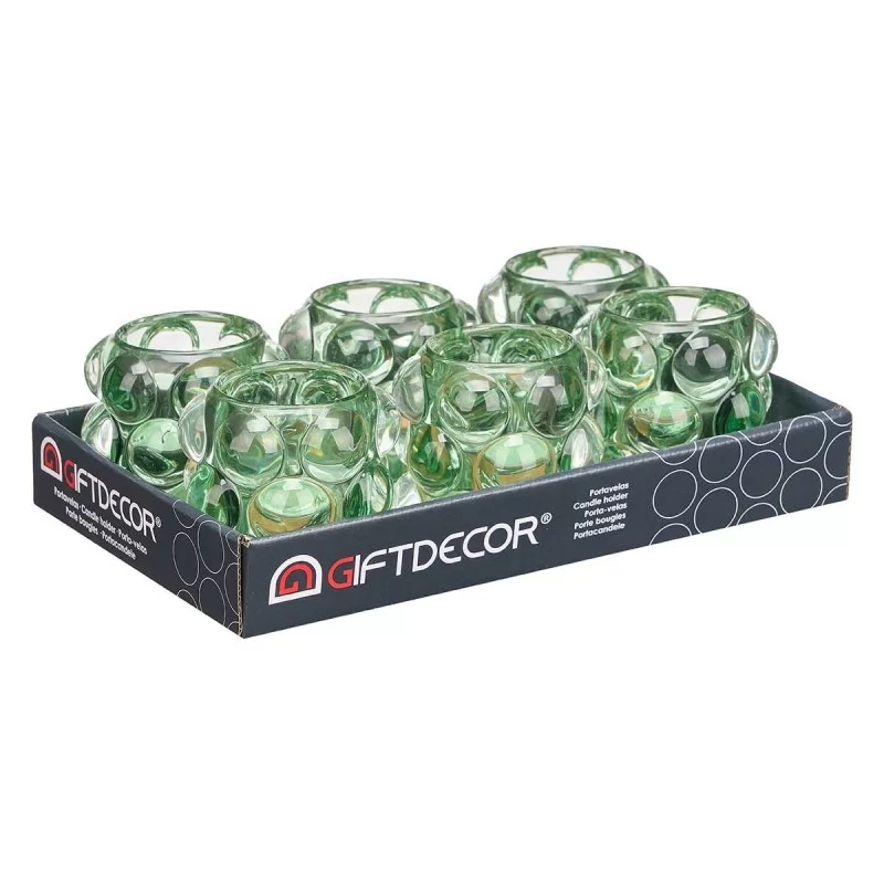 Candleholder Microbeads Green Crystal 8,4 x 9 x...