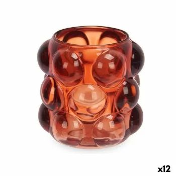 Candleholder Microbeads Orange Crystal 8,4 x 9 x 8,4 cm...