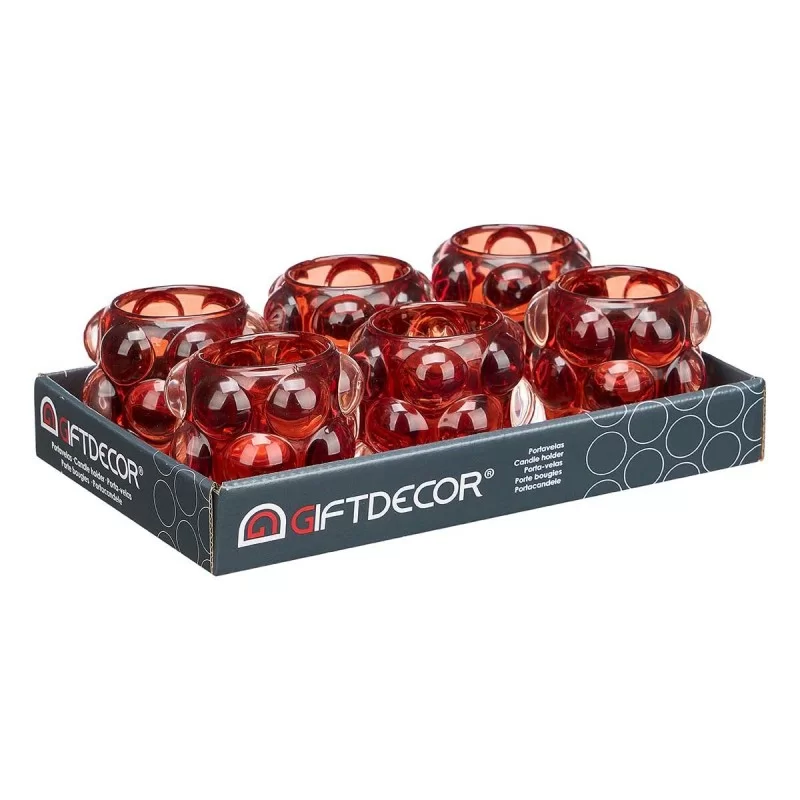 Candleholder Microbeads Orange Crystal 8,4 x 9...