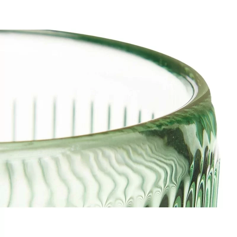 Candleholder Stripes Green Crystal 7,5 x 7,8 x...
