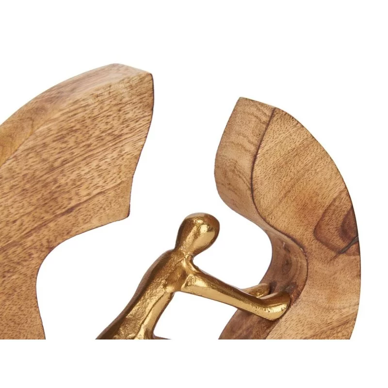 Decorative Figure Golden Metal 22 x 22 x 4 cm...