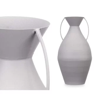 Vase Grey Steel 22 x 43 x 22 cm (4 Units) 2