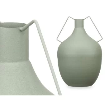 Vase Caraffe Green Steel 24 x 40 x 24 cm (4 Units) 2
