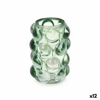 Candleholder Microbeads Green Crystal 8,4 x 12,5 x 8,4 cm...