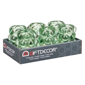 Candleholder Microbeads Green Crystal 8,4 x 12,5 x 8,4 cm... 2