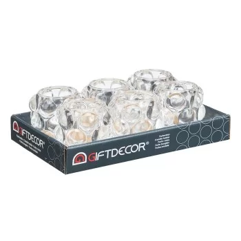Candleholder Microbeads Transparent Crystal 8,4 x 9 x 8,4... 2