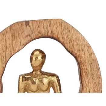 Decorative Figure Sitting Golden Metal 15,5 x 27 x 8 cm... 2