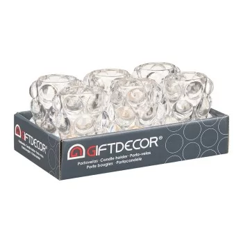 Candleholder Microbeads Transparent Crystal 8,4 x 12,5 x... 2
