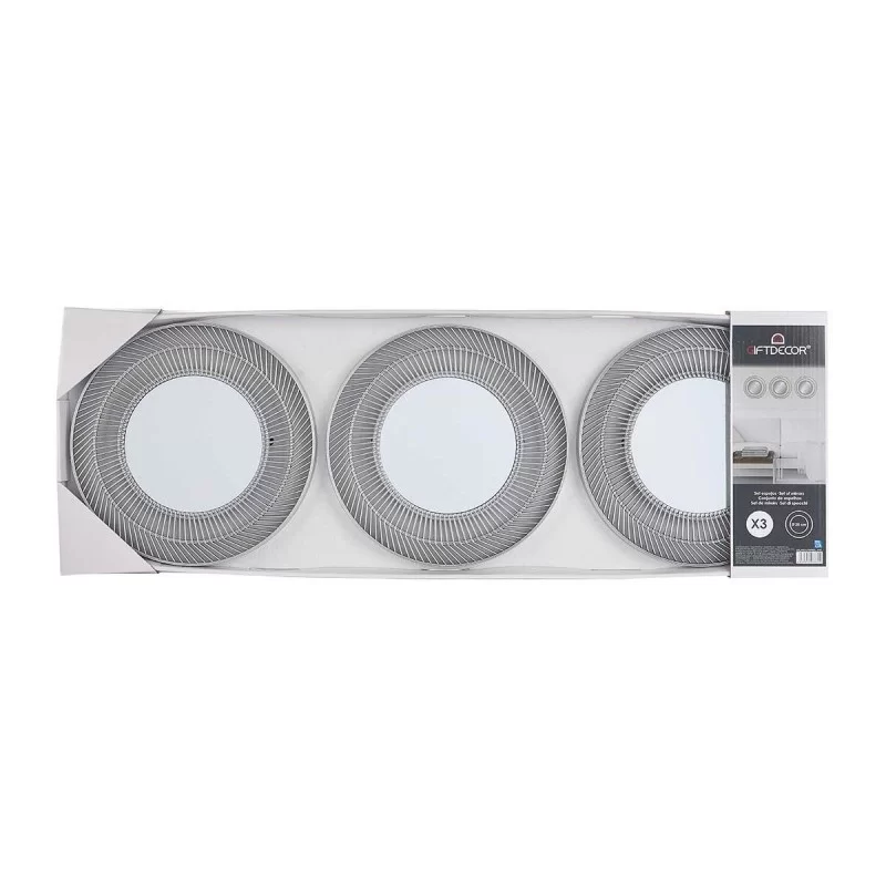 Mirror Set Circular Silver polypropylene 78 x...