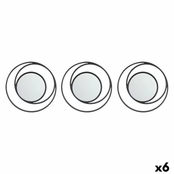 Mirror Set Circular Abstract Black polypropylene 78 x 26...