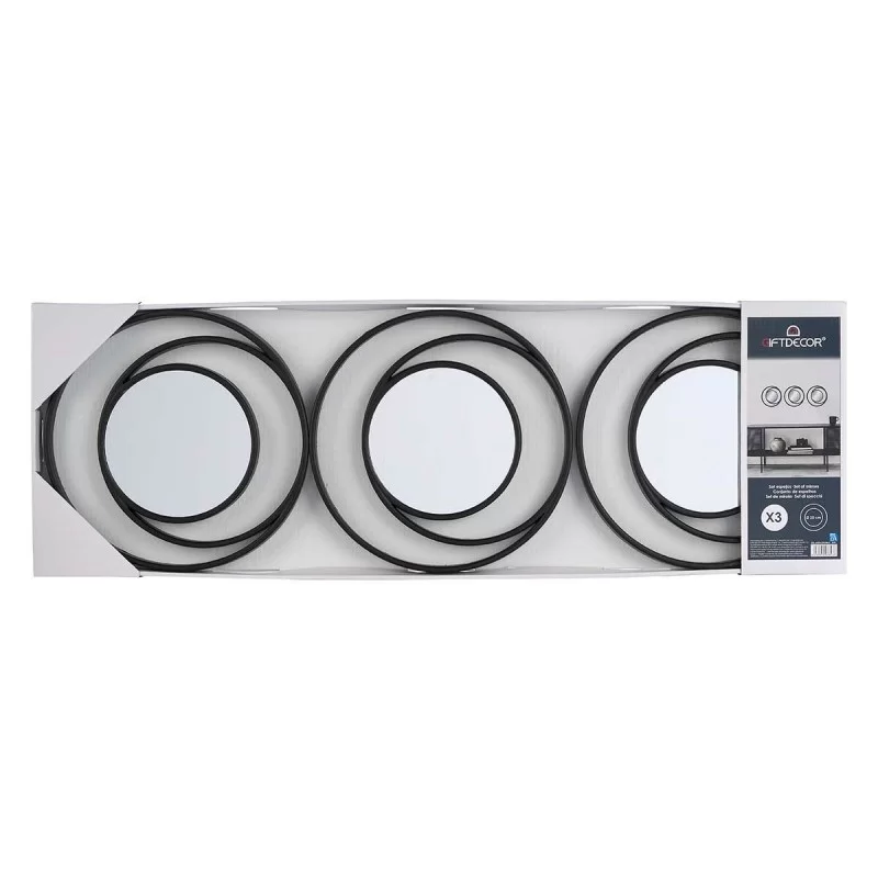 Mirror Set Circular Abstract Black...