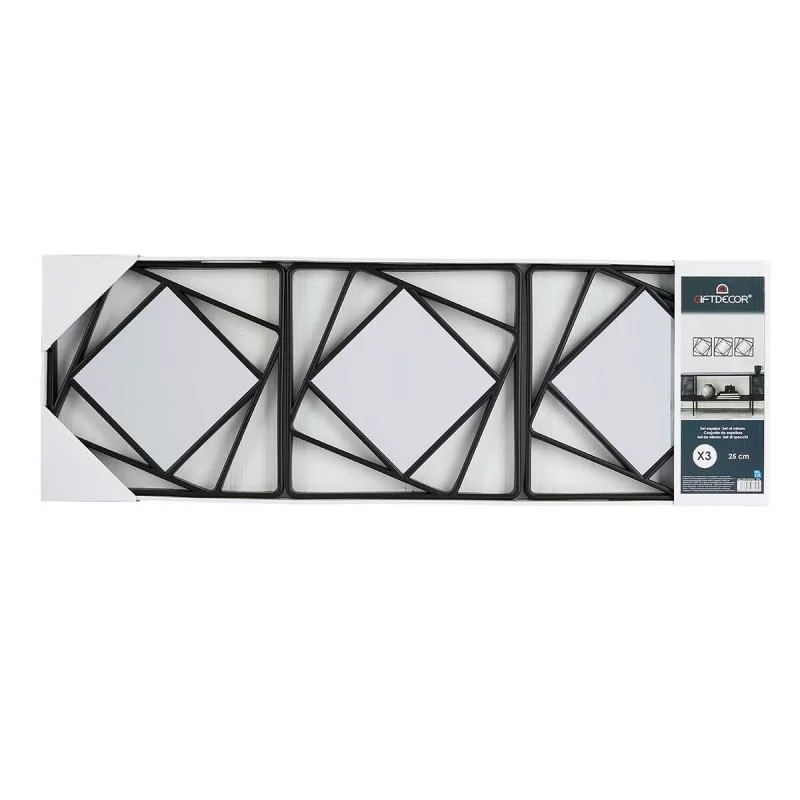 Mirror Set Squared Abstract Black polypropylene...