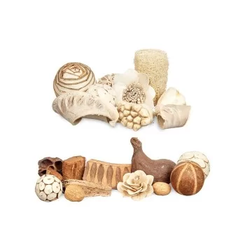 Decorative Potpourri White Brown 16 x 21 x 7 cm (12 Units) 2