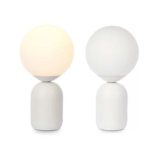 Desk lamp Ball 40 W White Ceramic 15 x 28,5 x 15 cm (4 Units)