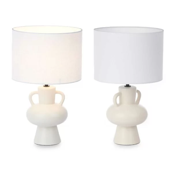 Desk lamp Vase 40 W White Ceramic 24 x 39,7 x 24 cm (4 Units)
