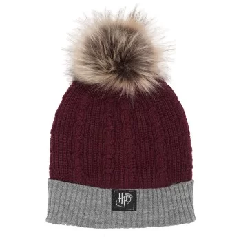 Hat Harry Potter Gryffindor House Fur Pom Burgundy 2