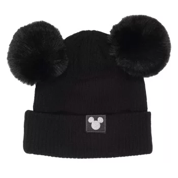 Hat Mickey Mouse Double Pom Black 2