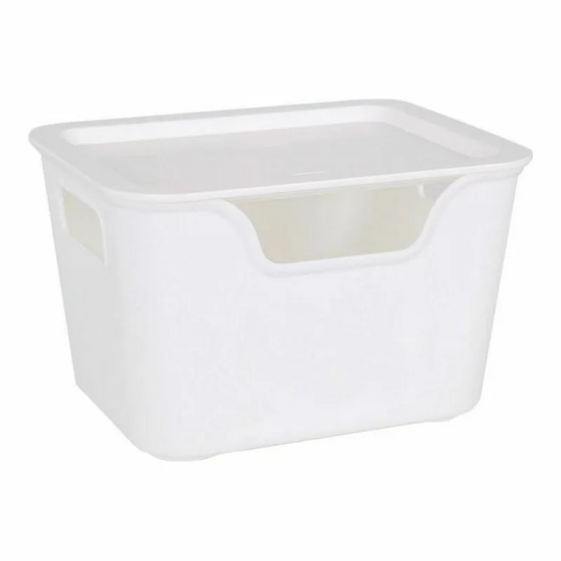 Storage Box with Lid Bella White 17,9 x 13,9 x...