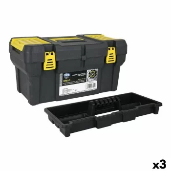 Toolbox Dem Brico Yellow Black 49 x 26,5 x 25,5 cm (3 Units)