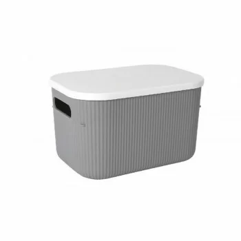 Storage boxes Lova With lid Plastic Grey 26,9 x 18,7 x... 2