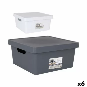 Storage Box with Lid Confortime 10 L With lid Squared (6...
