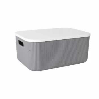 Storage boxes Lova With lid Plastic Grey 37,4 x 26,1 x... 2