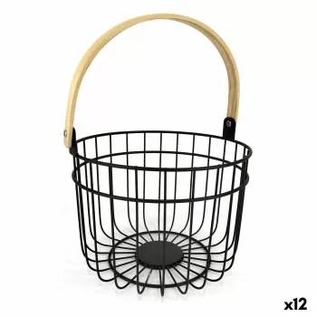 Decorative basket Quttin Rustic Circular 4 mm 28 x 26,5 x...