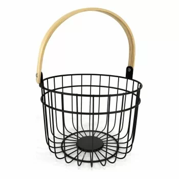 Decorative basket Quttin Rustic Circular 4 mm 28 x 26,5 x... 2