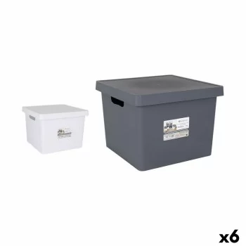 Storage Box with Lid Confortime 17 L With lid Squared (6...