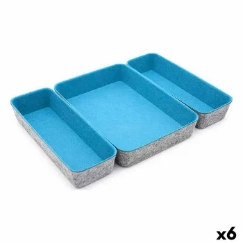 Basket set Confortime 3 Pieces Felt 28 x 20,5 x 5,3 cm (3...