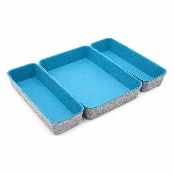 Basket set Confortime 3 Pieces Felt 28 x 20,5 x 5,3 cm (3... 2